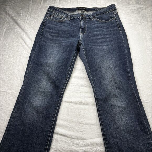 Judy Blue Straight Fit Jeans Women's 13/31 Dark Wash Blue Mid Rise Stretch - Picture 3 of 13